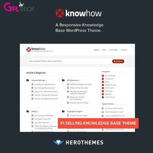 Free KnowHow – A Knowledge Base GPL WordPress Theme Download ...